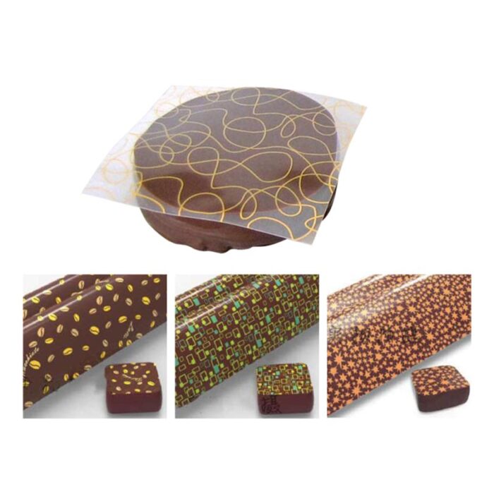 Chocolate Transfer Sheets White Pebbles